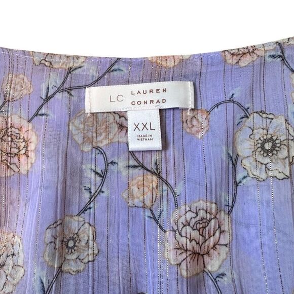 LC LAUREN CONRAD FLORAL MIDI DRESS Size XXL - Picture 2 of 7